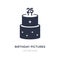 birthday pictures icon on white background. Simple element illustration from Party concept