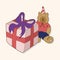 Birthday presents theme elements vector,eps