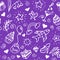 Birthday seamless handdrawn pattern, doodle.