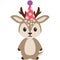 Birthday Woodland Deer Illustration