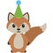 Birthday Woodland Fox Illustration