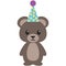 Birthday Woodland Teddy Bear Illustration