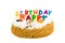 Birthdaycake with happy birthday candles