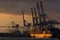 Birzebbuga, Malta 15 December 2015: Malta Freeport Early Morning view.