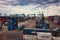 BirÅ¼ebbuÄ¡a / Malta - May 25 2019: Cargo freight containers at the Freeport transhipment trade port