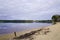 Biscarrosse lake sand beach Maguide in landes france
