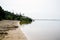 Biscarrosse sand wild beach calm water in landes france