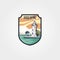 Biscayne national park sticker patch logo vector symbol illustration design, lighthouse logo design