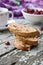 Biscotti with dried cranberries and almonds