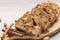 Biscotti with nuts and cranberries. Selective focus