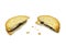 Biscuit broken with crumbs. Sandwich cracker Chocolate flavoured ,Cream and butter. Crunchy delicious sweet meal and useful cookie