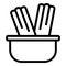 Biscuit churro icon outline vector. Spanish food