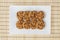 Biscuit cookies wood background