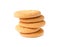 Biscuits, A stack of delicious wheat round biscuits with a few c