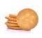 BISCUITS - A stack of delicious wheat round biscuits isolated on