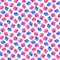 Bisexual pride seamless pattern. LGBT art, rainbow clipart for bisex stickers, posters, cards.