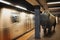 Bison Animal Waiting for City Subway Commute