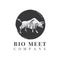 Bison vector logo. Buffalo logo. Beaf steak logo