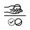 bisque croquet game line icon vector illustration
