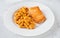 Bisque pasta with salmon