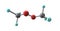 Bistrifluoromethylperoxide molecular structure on white