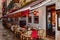 Bistrot de Venise. Traditional romantic outdoor dining Italian bistro restaurant setting.