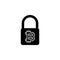 bit coin lock icon. Element of Crypto currency icon for mobile concept and web apps. Detailed bit coin lock icon can be used for w