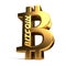 Bitcoin 3d rendering symbol isolated
