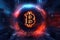 Bitcoin abstract logo. Cryptocurrency. Crypto