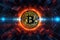 Bitcoin abstract logo. Cryptocurrency. Crypto