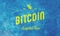 Bitcoin Accepted Here Retro Design Yellow On Light Blue