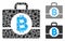Bitcoin accounting case Mosaic Icon of Inequal Elements