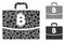 Bitcoin accounting case Mosaic Icon of Tuberous Pieces