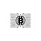 Bitcoin around the world icon. Premium quality graphic design icon. Signs and symbols collection icon for websites, web design, mo