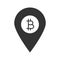 Bitcoin ATM location glyph icon