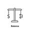 Bitcoin balance outline icon. Element of bitcoin illustration icons. Signs and symbols can be used for web, logo, mobile app, UI,