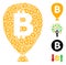 Bitcoin Balloon Icon Recursive Collage