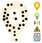 Bitcoin Balloon Triangulated Mesh Icon with Covid Items
