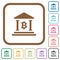 Bitcoin bank office simple icons