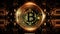 Bitcoin Big Data Cybersecurity Conceptual Background Bronze Black. Generative AI