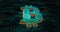 Bitcoin blockchain crypto currency symbol digital concept
