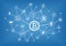 Bitcoin and blockchain illustration background