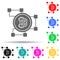 bitcoin blockchain multi color style icon. Simple glyph, flat vector of crypto icons for ui and ux, website or mobile application