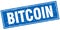 bitcoin blue square grunge stamp