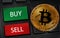 Bitcoin with Buy and Sell buttons