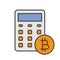 Bitcoin calculator color icon