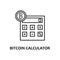 bitcoin calculator icon with name. Element of crypto currency for mobile concept and web apps. Thin line bitcoin calculator icon