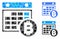 Bitcoin calendar Mosaic Icon of Circles