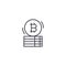 Bitcoin capital linear icon concept. Bitcoin capital line vector sign, symbol, illustration.