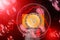 Bitcoin Cash BCH cryptocurrency coin in a soap bubble